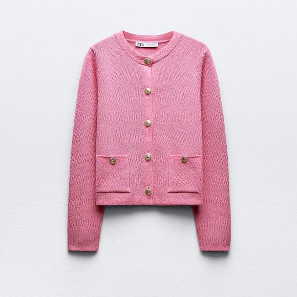 ZARA BUTTONED KNIT CARDIGAN - Picture 12 of 14